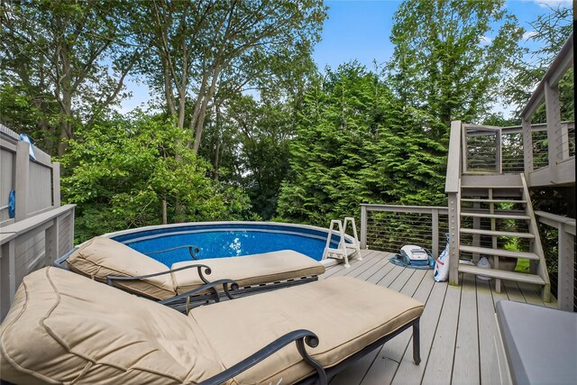 15 Richard Rd, Mahopac, NY 10541 - outdoor pool with stairway and a deck