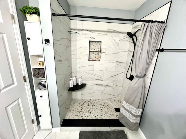 316 Myers Corners Rd, Wappingers Falls, NY 12590 - bathroom with a marble finish shower and marble finish flooring