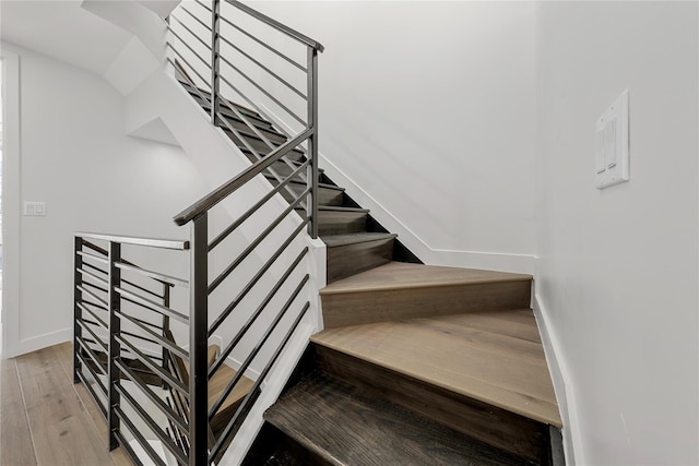 312 Fenimore St, Brooklyn, NY 11225 - stairs featuring wood finished floors and baseboards