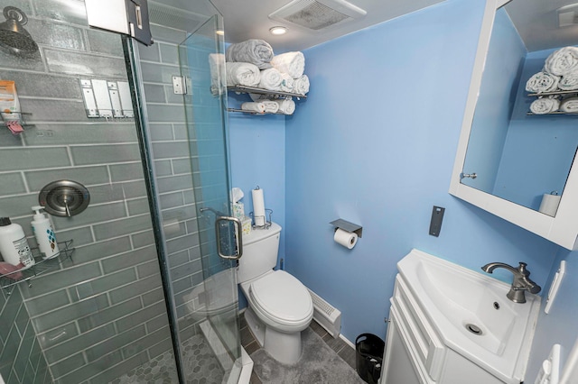 7 Daniel Ct, Lake Ronkonkoma, NY 11779 - bathroom featuring vanity, a stall shower, and toilet