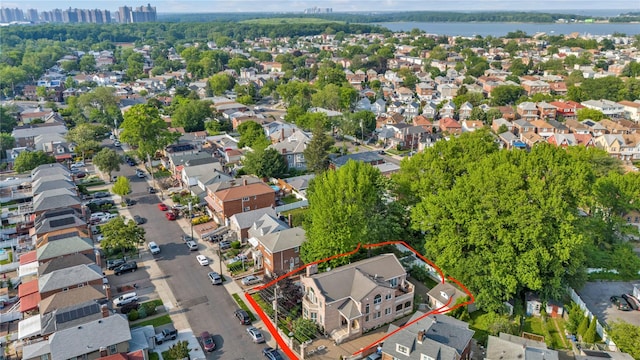 1338 Kearney Ave, Bronx, NY 10465 - aerial view of residential area featuring property boundaries highlighted