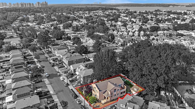 1338 Kearney Ave, Bronx, NY 10465 - aerial view of residential area with property boundaries highlighted