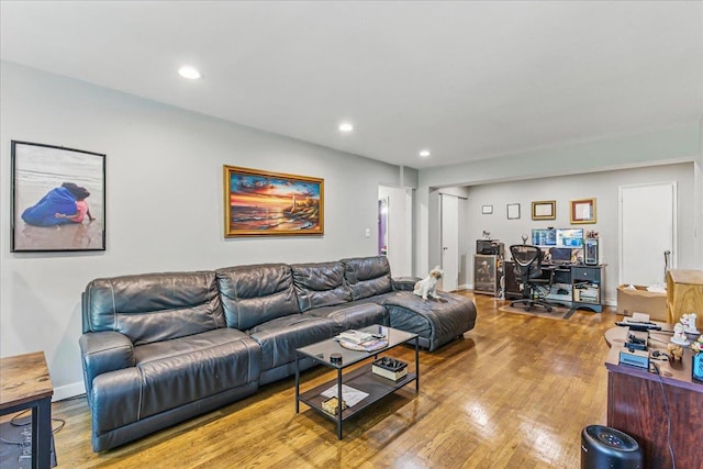 209-80 18th Ave Unit 4D, Bayside, NY 11360 - living area featuring wood finished floors and recessed lighting