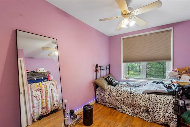209-80 18th Ave Unit 4D, Bayside, NY 11360 - bedroom featuring wood finished floors and a ceiling fan