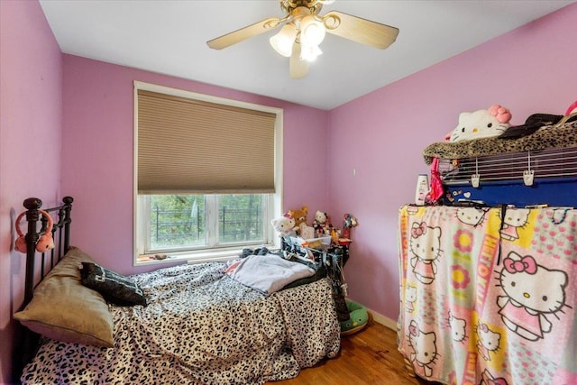 209-80 18th Ave Unit 4D, Bayside, NY 11360 - bedroom featuring wood finished floors and ceiling fan