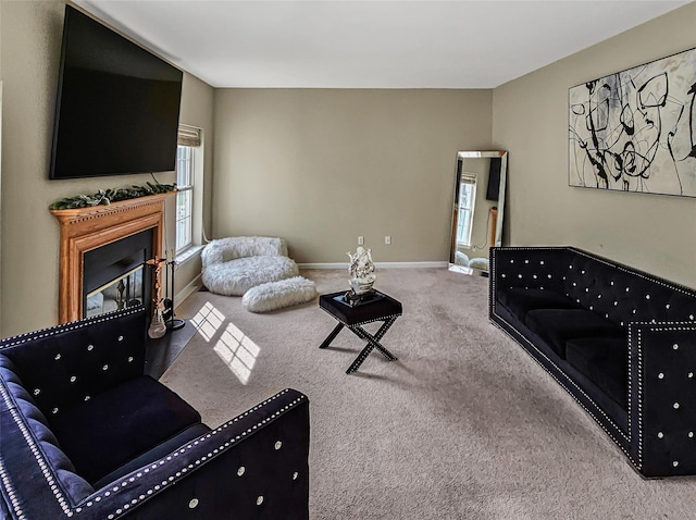 2717 Colonial Dr, New Windsor, NY 12553 - carpeted living area featuring baseboards