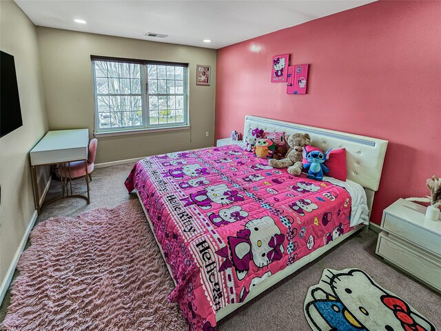2717 Colonial Dr, New Windsor, NY 12553 - bedroom featuring carpet flooring, baseboards, and recessed lighting