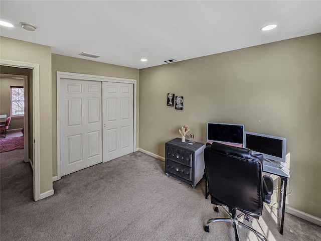 2717 Colonial Dr, New Windsor, NY 12553 - carpeted office featuring baseboards and recessed lighting