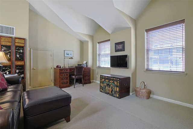 17 Deer Tree Ln, Briarcliff Manor, NY 10510 - carpeted office with lofted ceiling, healthy amount of natural light, and baseboards