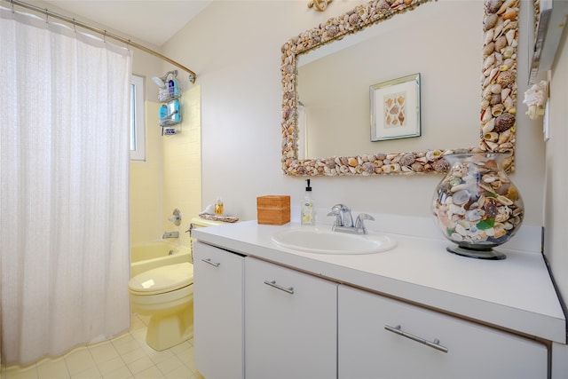 19 Cold Spring Ct, Southampton, NY 11968 - bathroom with vanity, shower / tub combo, and tile patterned floors