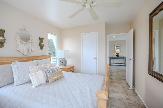 19 Cold Spring Ct, Southampton, NY 11968 - bedroom featuring ceiling fan and baseboards