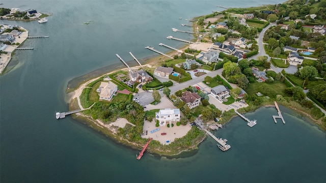 19 Cold Spring Ct, Southampton, NY 11968 - aerial overview of property's location featuring a large body of water and nearby suburban area