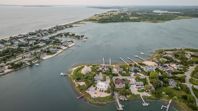 19 Cold Spring Ct, Southampton, NY 11968 - aerial overview of property's location with a large body of water and nearby suburban area