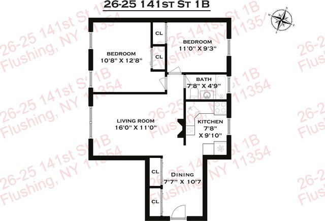 26-25 141th St Unit 1B, Flushing, NY 11354 - home floor plan