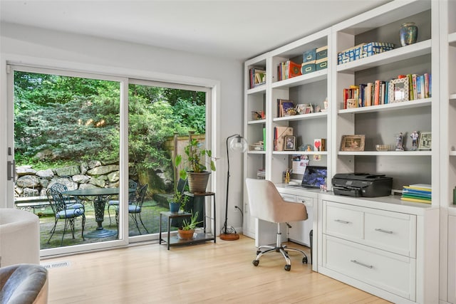 2032 Palmer Ave, Larchmont, NY 10538 - office with light wood finished floors and built in study area