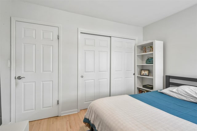 2032 Palmer Ave, Larchmont, NY 10538 - bedroom with light wood-style floors and a closet