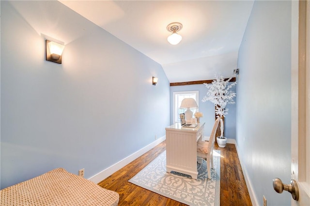 88 Prices Switch Rd, Warwick, NY 10990 - hallway featuring baseboards, lofted ceiling, and wood finished floors