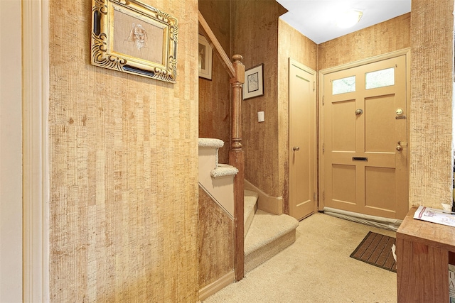 85-82 66th Rd, Rego Park, NY 11374 - carpeted foyer entrance with stairway