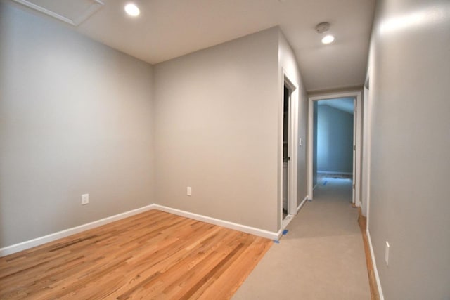 86 Lander St, Newburgh, NY 12550 - hallway featuring recessed lighting, baseboards, and light wood finished floors