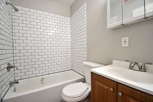 86 Lander St, Newburgh, NY 12550 - full bathroom featuring bathing tub / shower combination, toilet, and vanity