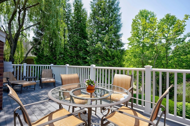 21 Hathaway Ln, Manhasset, NY 11030 - wooden terrace featuring outdoor dining area