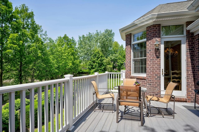 21 Hathaway Ln, Manhasset, NY 11030 - wooden deck featuring outdoor dining space