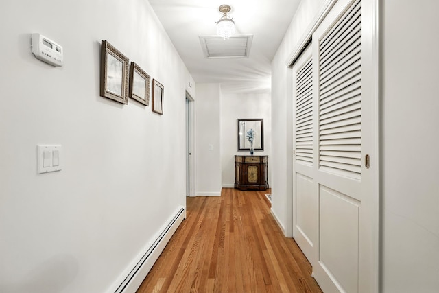 3 David Rd, Somers, NY 10589 - hall with attic access and light wood-style floors