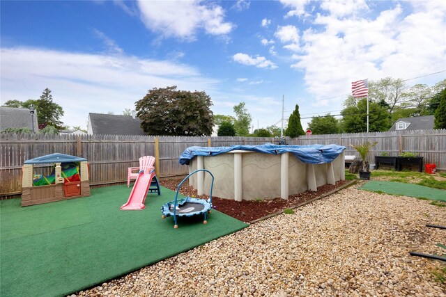 1582 Little Neck Ave, North Bellmore, NY 11710 - view of pool with a fenced backyard