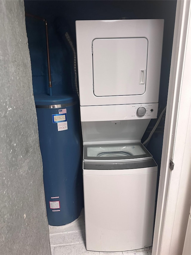 268 Concord Ln, Middletown, NY 10940 - laundry area with stacked washing machine and dryer