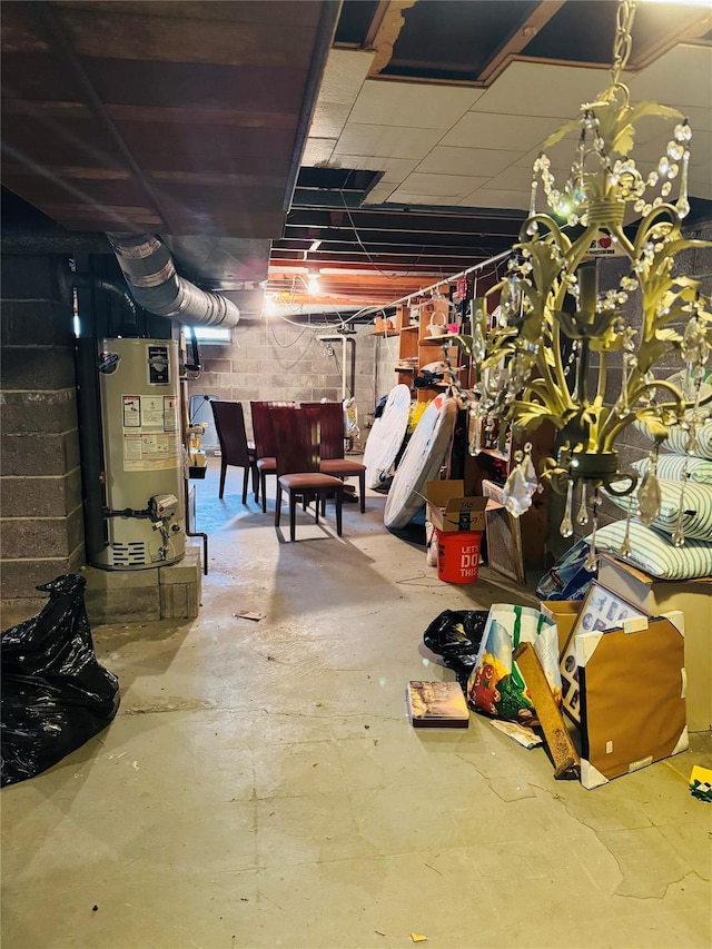 8 Hom St, Chester, NY 10918 - unfinished below grade area featuring gas water heater