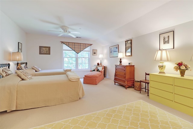 144 Burr Farms Rd, Mount Kisco, NY 10549 - carpeted bedroom featuring ceiling fan and vaulted ceiling