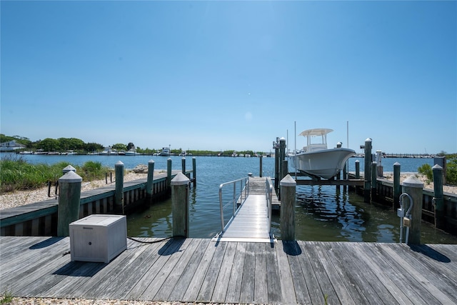 150 Senix Ave, Center Moriches, NY 11934 - dock with boat lift and a water view