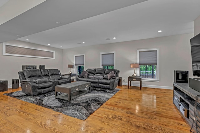 11 Fieldstone Ct, Highland, NY 12528 - living room with light wood finished floors, plenty of natural light, recessed lighting, and baseboards
