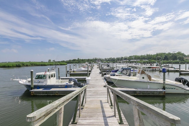 5 Pameeches Path, East Moriches, NY 11940 - dock area featuring a water view