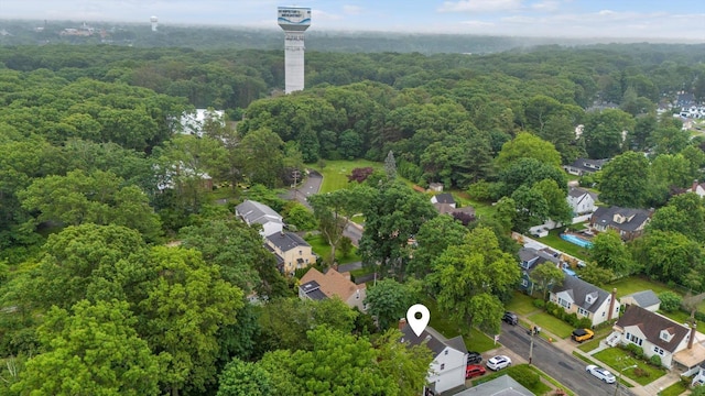517 Birch St, West Hempstead, NY 11552 - aerial view of a heavily wooded area