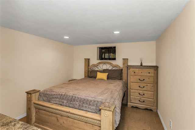 16 Abbey Ln, East Setauket, NY 11733 - bedroom with baseboards, recessed lighting, and dark tile patterned flooring