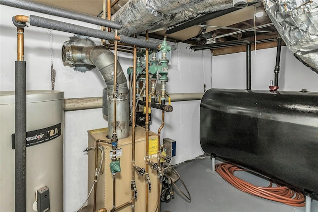 16 Abbey Ln, East Setauket, NY 11733 - utilities featuring oil tank and water heater