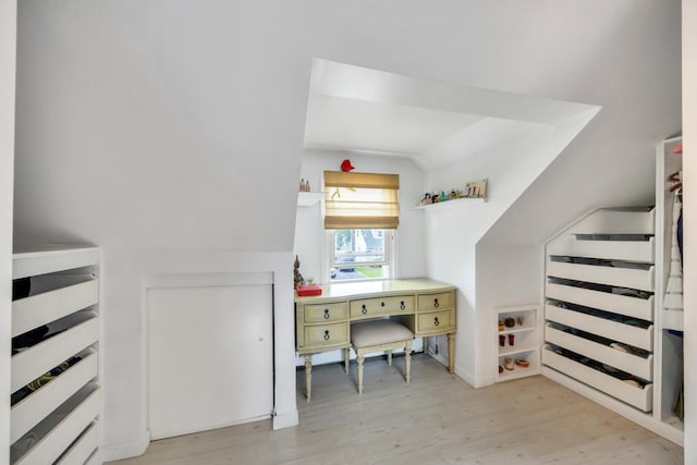 86 Woodbine Dr N, Hicksville, NY 11801 - office area featuring light wood-style flooring and lofted ceiling
