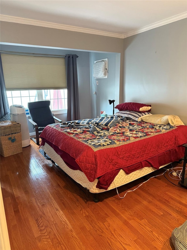 7 Ronald Ave, Hicksville, NY 11801 - bedroom with ornamental molding and wood finished floors