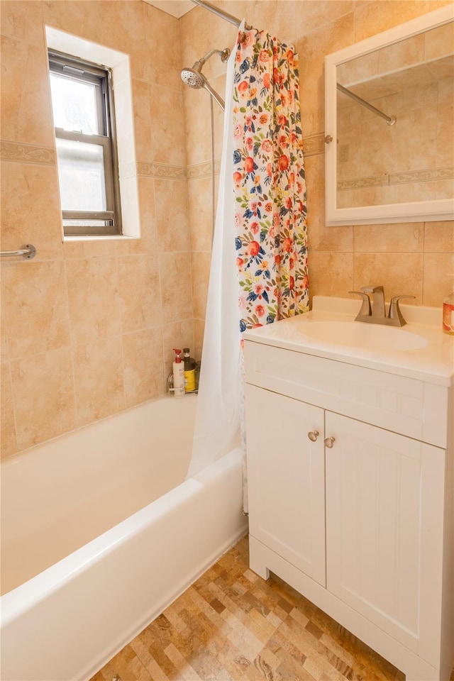 50 Brompton Unit 3K, Great Neck, NY 11021 - full bath with shower / bathtub combination with curtain and vanity