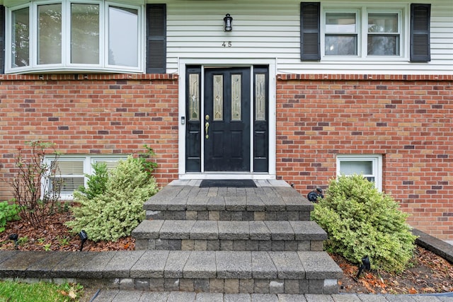 45 Maple Dr, Stony Point, NY 10980 - doorway to property featuring brick siding