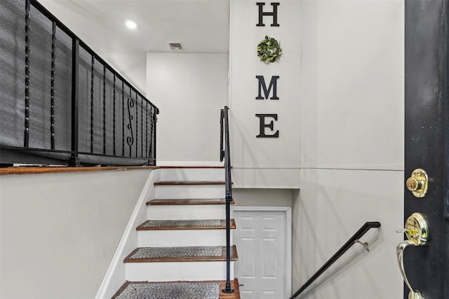 45 Maple Dr, Stony Point, NY 10980 - staircase featuring baseboards and recessed lighting