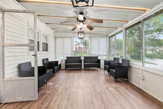 45 Maple Dr, Stony Point, NY 10980 - sunroom with an outdoor hangout area and a ceiling fan