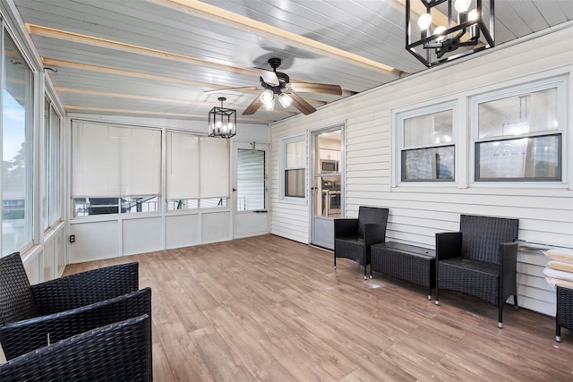 45 Maple Dr, Stony Point, NY 10980 - sunroom with a ceiling fan, a chandelier, and plenty of natural light