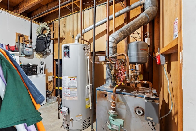 45 Maple Dr, Stony Point, NY 10980 - utility room featuring gas water heater and a heating unit