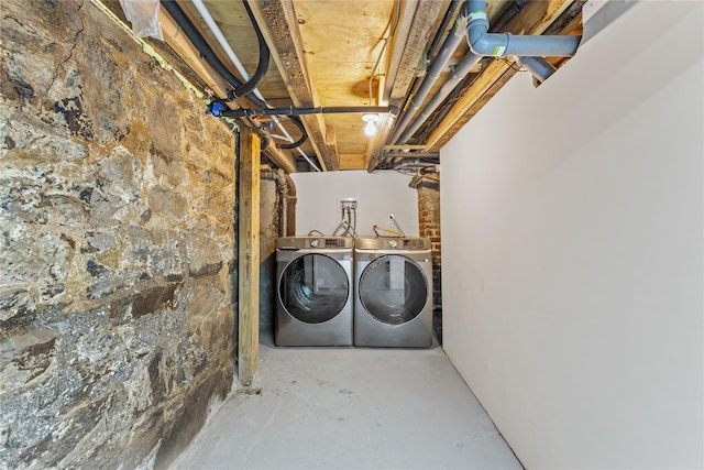 2118 45th Ave Unit 1And 2, Long Island City, NY 11101 - unfinished below grade area featuring independent washer and dryer