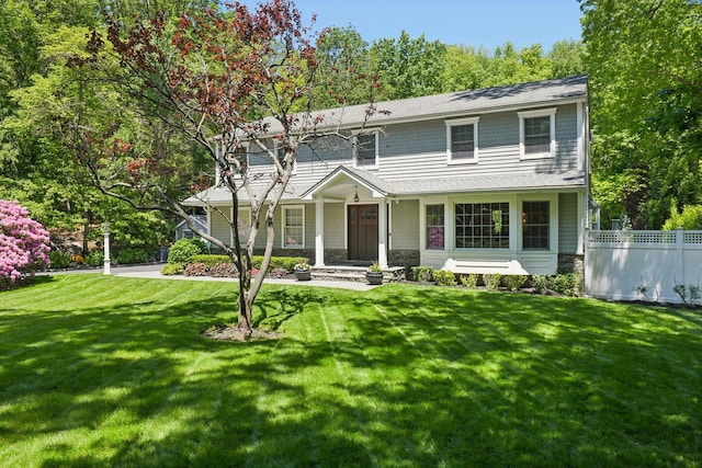 1 Highwoods Rd, Saint James, NY 11780 - view of front of property with a porch and stone siding