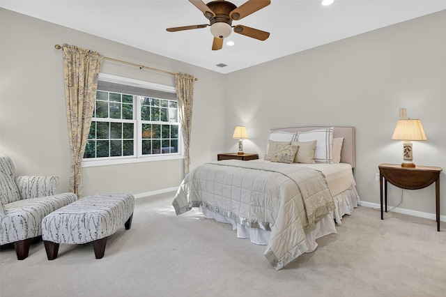 12 Miro Pl Unit 31, Port Washington, NY 11050 - carpeted bedroom with recessed lighting and ceiling fan