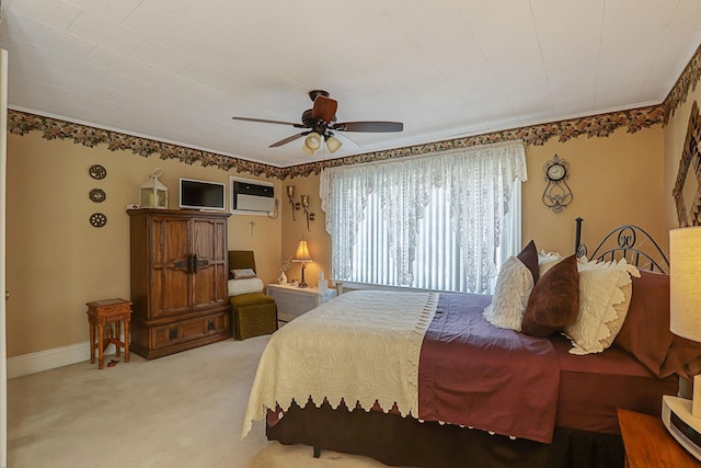 95-01 72nd Ave, Forest Hills, NY 11375 - bedroom with carpet, baseboards, and ceiling fan