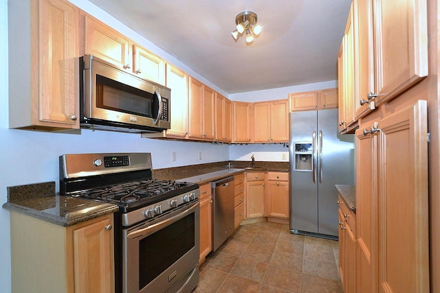 1578 N Thompson Dr, Bay Shore, NY 11706 - kitchen featuring appliances with stainless steel finishes and light brown cabinets
